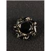 Image 3 : Vintage Black Rhinestone Brooch with Black Drop Earrings