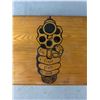 Image 2 : Vintage Wood Box  w/Hinged Lid & Hand Gun Painted On Lid. Contents Of Pocket Knifes, Watches etc. In