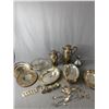 Image 1 : Assorted Metal Serving Ware Including Napkin Holders, Platters & More