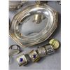 Image 4 : Assorted Metal Serving Ware Including Napkin Holders, Platters & More