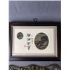 Image 3 : Lot Of Asian Décor, Ornate 11" x 13" Picture Frame  & Metal 16" x 12" Platter (missing 1 handle)