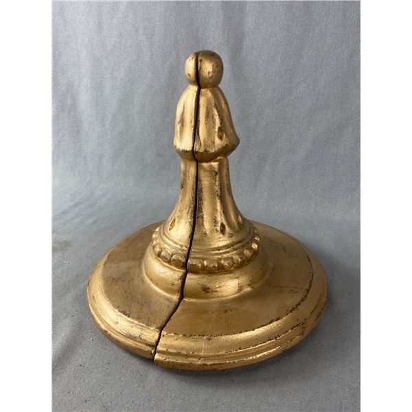 2 Vintage Gold Coloured Wood Wall Sconce Shelves. Approx. 12" x 12"