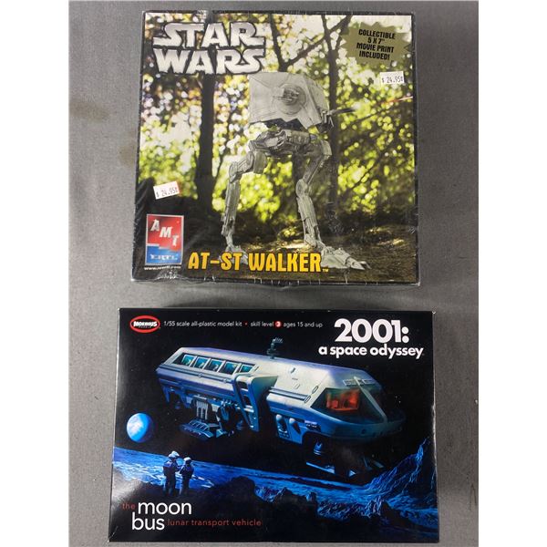 2 Model Kits - AMT/ERTL Star Wars At-St Walker (sealed) & Moebius 1/55 Scale 2001: Space Odyssey Moo