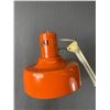 Image 2 : 2 Vintage Electric Desk Lamps. Copper Colour is Approx. 11" H & Orange One Is Adjustable to 28" H