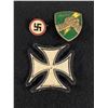 Image 1 : Vintage AMF Badge, Third Reich Pin & Iron Cross Patch. Unauthenticated