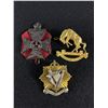 Image 1 : 3 Vintage Military Cap Badges - 14th Canadian Hussars, Irish Regiment Of Canada & King's Royal Rifle