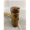 Image 3 : Vintage Wood Mallet w/ Metal Parts. Approx. 26" H