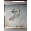 Image 2 : 1992 Robert Bateman -"Cries Of Courtship - Red Crowned Crand" . Artist Proof Signed & Numbered. 24.5