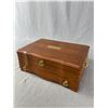 Image 6 : Vintage Wood Jewelry Box w/ Drawer & Lots Of Compartments. Assorted Jewelry Included. Approx. 13" x 