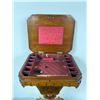 Image 2 : Beautiful Antique Sewing/Working Table w/Castor Wheels & Hinge Table Top. Approx. 29" H.