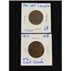 Image 1 : 1912 & 1920 Canadian One Cent Penny Coins