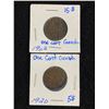 Image 1 : 1903 & 1920 Canadian One Cent Penny Coins