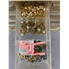Image 11 : Vintage Multi-Drawer Compartment Box w/Contents. Approx. 10" x 6" x 7"