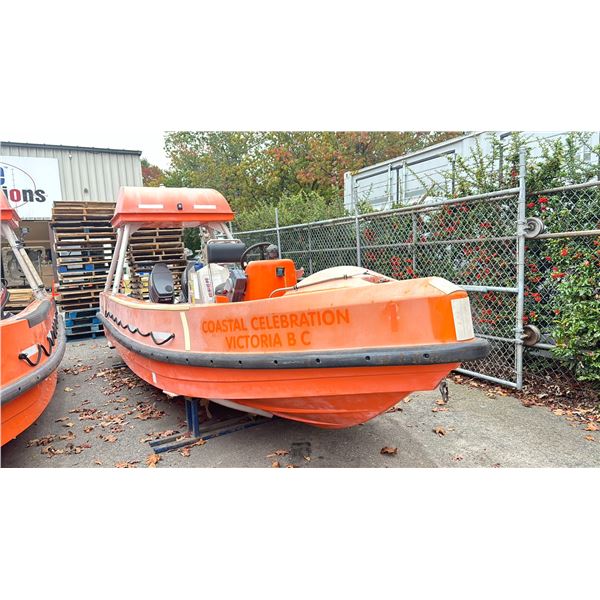 2008 FR FASSMER FAST RESCUE BOAT, FRR 6.1, ORANGE,  VIN 0625558