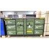 Image 1 : STEELMAN 6 DRAWER/2 DOOR CENTER CABINET MILITARY GREEN 6.5' WORK BENCH
