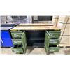 Image 2 : STEELMAN 6 DRAWER/2 DOOR CENTER CABINET MILITARY GREEN 6.5' WORK BENCH