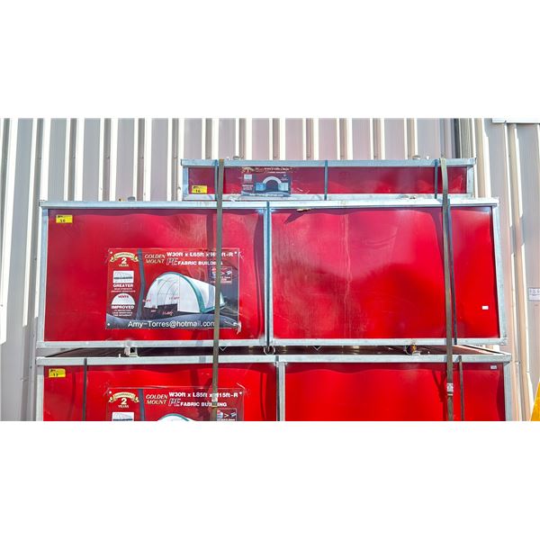 GOLDEN MOUNT PE FABRIC BUILDING 30'W X 65'L X 15'H-R * IMPROVED UV PROTECTION, LEAK RESISTANT AND