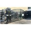 Image 2 : GREATBEAR 20' BI-PARTING FARM IRON DRIVEWAY GATE, 91"H TO CENTER, 5' HIGH ON ENDS, POST CAP & BLACK