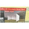 Image 3 : ALLMETAL K1912 UNUSED 20' X 12' SINGLE STEEL METAL OUTDOOR INDUSTRIAL LIVESTOCK *IN CRATE*