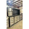 Image 2 : STEELMAN 30 DRAWER/2 UPPER CABINETS STAINLESS STEEL FRONT 10FT WORK BENCH WITH PEG BOARD