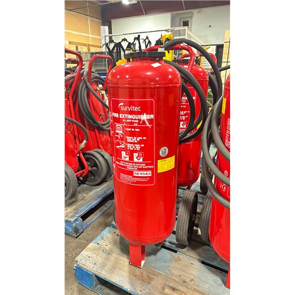 SURVITEC RED 45L AFFF FOAM COMMERCIAL MOBILE 2 WHEEL FIRE SUPPRESSION SYSTEM