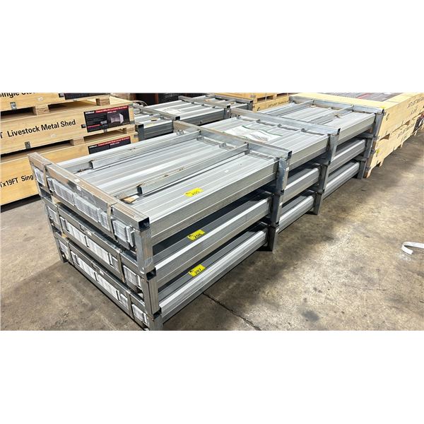 METAL PALLET CRATE OF 100 PCS OF ALLMETAL 10'L GALVALUME STEEL CORRUGATED PANELS