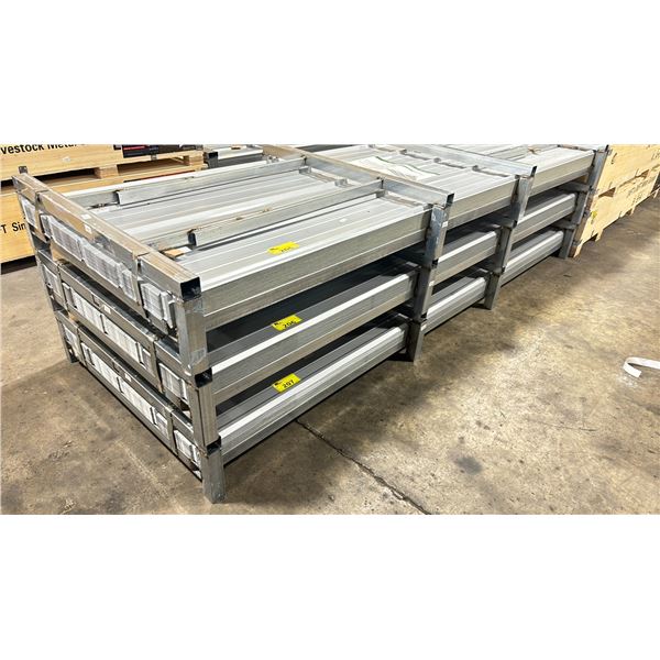 METAL PALLET CRATE OF 100 PCS OF ALLMETAL 10'L GALVALUME STEEL CORRUGATED PANELS