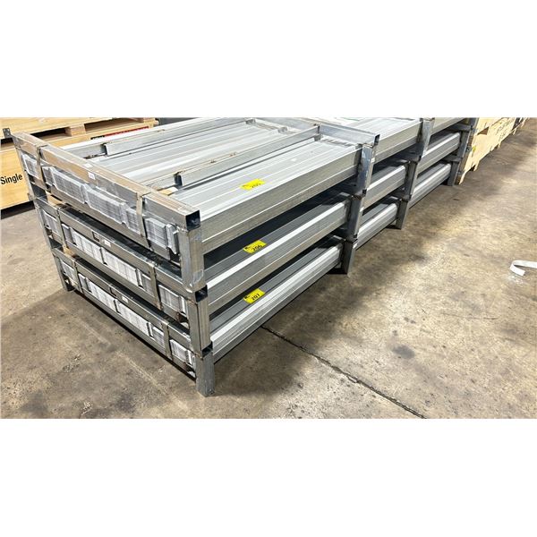 METAL PALLET CRATE OF 100 PCS OF ALLMETAL 10'L GALVALUME STEEL CORRUGATED PANELS