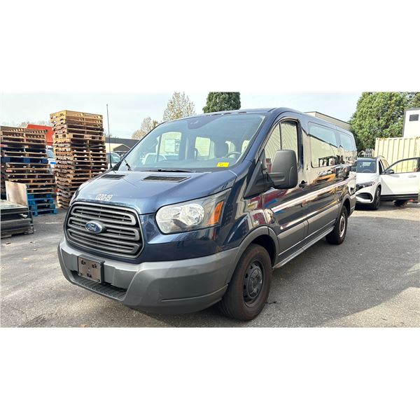 2018 FORD TRANSIT 150, 4DR 8 PASS VAN  BLUE VIN 1FMZK1ZM6JKB12252