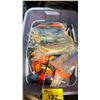 Image 2 : BLUE PLASTIC BIN OF ASSORTED DIT COMMERCIAL PRODUCTION CABLES *BIN INCLUDED*