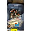 Image 2 : PLASTIC BIN OF ASSORTED COMMERCIAL PRODUCTION SPIGOTS, BABY PLATES, & MATTHEWS CARDELLINI CLAMPS