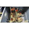 Image 3 : PLASTIC BIN OF ASSORTED COMMERCIAL PRODUCTION SPIGOTS, BABY PLATES, & MATTHEWS CARDELLINI CLAMPS
