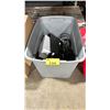 Image 1 : GREY PLASTIC BIN OF INOVATIVE SIDE BOX, BLACKMAGIC 4K RACK MOUNTED ULTRASTUDIO & ASSORTED SERVER