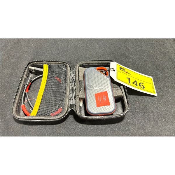 SANDISK EXTERNAL PRO PORTABLE SSD DRIVE IN SOFT TRANSPORT CASE