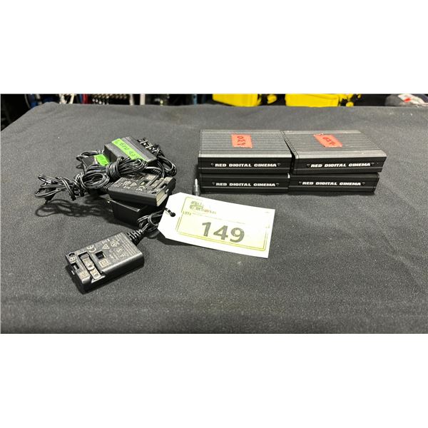 4 RED DIGITAL CINEMA MINI-MAG READERS WITH POWER ADAPTERS