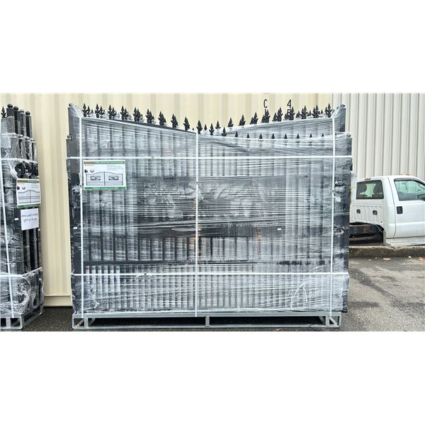 ALLMETAL K0720 DEER MOTIF STYLE METAL FARM DRIVEWAY GATE - 7'H X 20'L