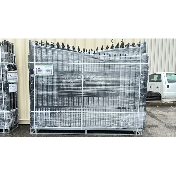 ALLMETAL K0720 DEER MOTIF STYLE METAL FARM DRIVEWAY GATE - 7'H X 20'L