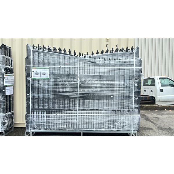 ALLMETAL K0720 DEER MOTIF STYLE METAL FARM DRIVEWAY GATE - 7'H X 20'L