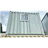 Image 2 : GREY 8' OFFICE STORAGE SHIPPING CONTAINER WITH DUAL SWING REAR DOORS,