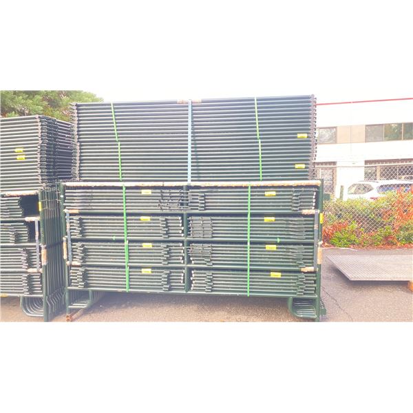 SET OF 11 - 9'6" L X 5' H, INTERLOCKING LIVESTOCK PANELS