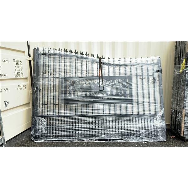 ALLMETAL DEER MOTIF STYLE METAL FARM DRIVEWAY GATE - 7'H X 20'L