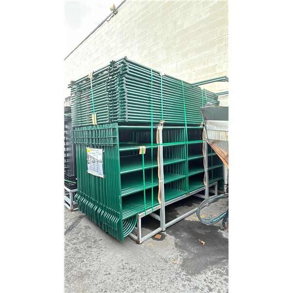 SET OF 56 CORRAL PANELS 10'L X 5'H GALVANIZED POWDER COATING STEEL FRAME