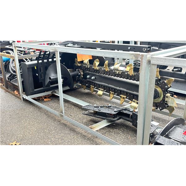 INDUSTRIAL TRENCHER SKID STEER ATTACHMENT W/ 56  TRENCHER BLADE 003-03-40-001