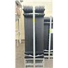 Image 2 : ALLMETAL K0710-24 GALVANIZED POWDER COATED STEEL SITE FENCE - 24 FENCE PANELS + 25 POSTS WITH