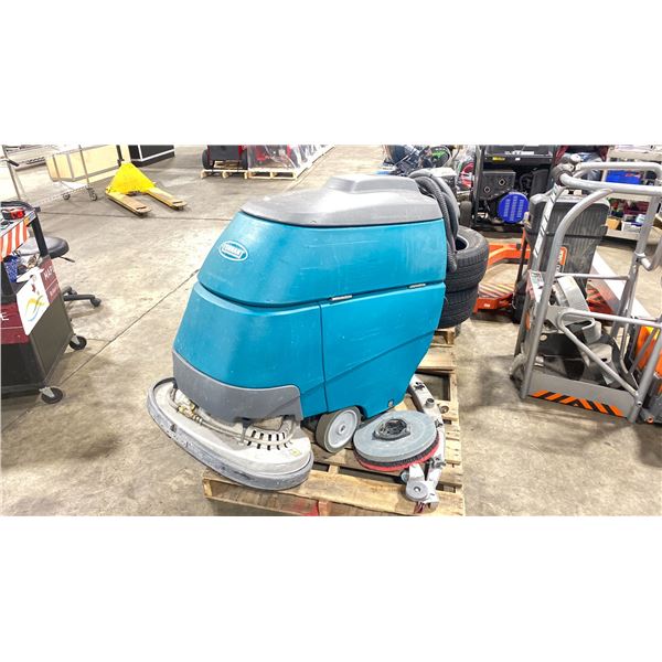 TURQUOISE TENNANT COMMERCIAL 32" WALK BEHIND FLOOR SCRUBBING MACHINE