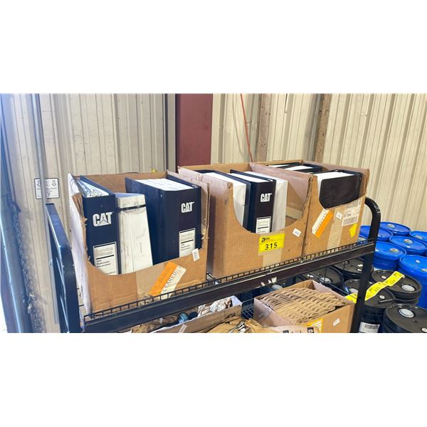 SHELF OF ASSORTED CAT 326 HYDRAULIC EXCAVATOR SERVICE MANUALS