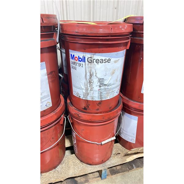 2 PAILS OF MOBIL UNIREX EP 2 COMMERCIAL 5GAL PAILS OF INDUSTRIAL GREASE