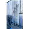 Image 1 : 28' ALUMINUM EXTENSION LADDER, 2 ALUMINUM 12' HOOK LADDERS, & 20' ALUMINUM EXTENSION LADDER