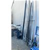 Image 1 : ASSORTED STEEL BOX TUBING, CONDUIT PIPE, PVC HALF PIPES, DOOR FRAME & VARIOUS SCRAP STEEL PCS