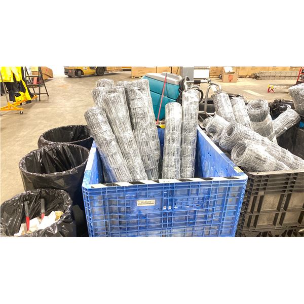10 ROLLS OF ALLMETAL HOT-DIP GALVANIZED FIELD FENCE (4'H 100'L EACH)